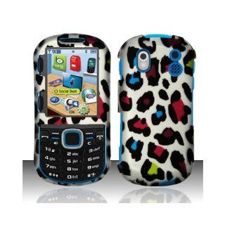 Silver Colorful Leopard Hard Cover Case for Samsung Intensity II 2 SCH U460 Cell Phones & Accessories