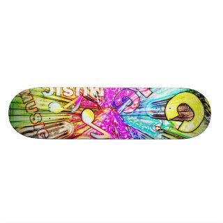 Colorful Music Notes Skateboards