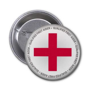 Qualified First Aider Medical Aid Button