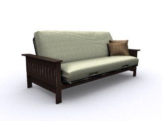 American Furniture Alliance Carmel Metal/Wood Frame Full, Espresso   Futon Sofa Bed Frames