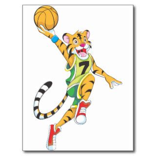 Basketball Shirts   Tiger Slam Dunk Basketball Postcard
