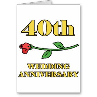 Romantic 40th Anniversary Gifts Cards
