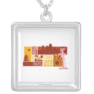 Panther Beside Tokyo Poster Personalized Necklace