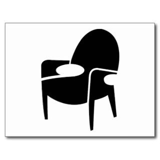 Retro Mod Office Chair Postcard