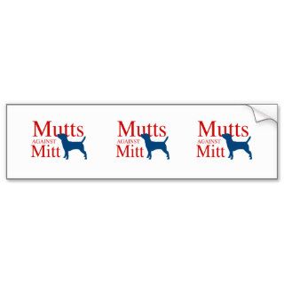 Mutts against Mitt Bumper Sticker