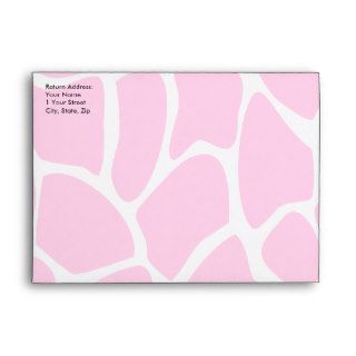 Giraffe Print Pattern in Bright Pink. Envelopes