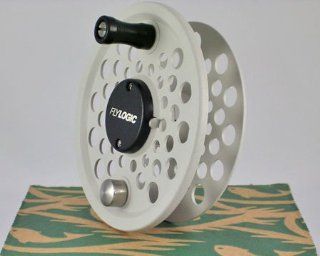 Fly Logic Premium Series Fly Fishing Fly Reel Spool FLP567S/P 5   6   7 Line Weight Aluminum Disc Drag Flyreel Spool   Platinum Color Made In USA  Sports & Outdoors