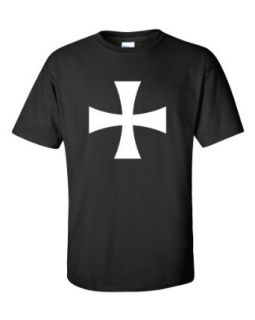 Not Just Nerds Men's Medieval Crusade White Cross T Shirt Clothing