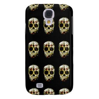 Day of the Dead Sugar Skull Grunge Design Samsung Galaxy S4 Covers