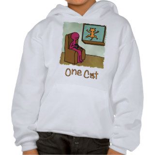One Cat Loves Looking out the Window Hooded Sweatshirt