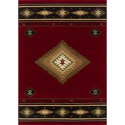 Red/ Black Rug (1'10 x 7'6) Style Haven Runner Rugs