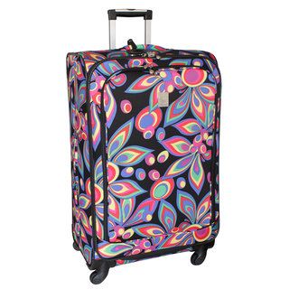 Jenni Chan Wild Flower 28 inch Large 360 Quattro Spinner Upright Suitcase Jenni Chan 28" 29" Uprights