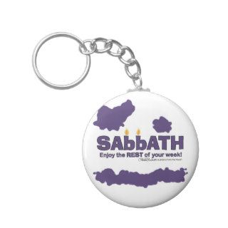Sabbath with Candles  Enjoy the REST of Your Week Keychain