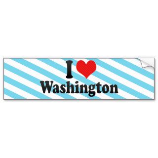 I Love  Washington Bumper Sticker