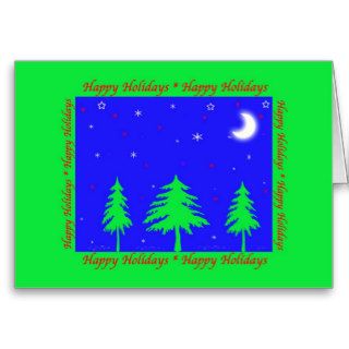 Happy Holidays Winter Scene Card