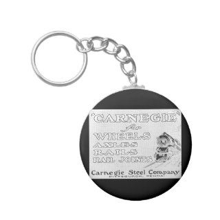 Carnegie Steel for Wheels Rails and Rail Joints Keychains