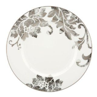Lenox 822834 Silver Applique Dinner Plate, White Kitchen & Dining