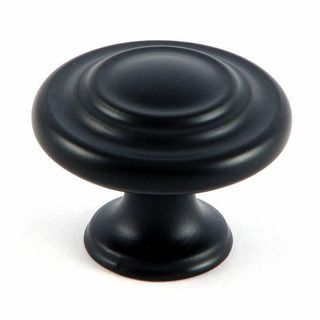 Stone Mill Matte Black Three ring Cabinet Knob (Pack of 5) Stone Mill Cabinet Hardware
