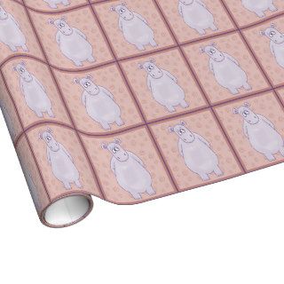 A Guilty Little Hippo Kids Gift Wrapping Paper