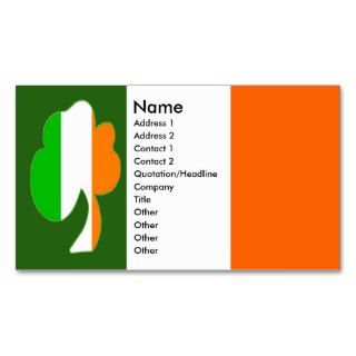 Irish Flag Shamrock Business Cards