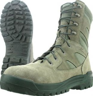 Wellco Footwear S479 7.5W 7.5 Wide Mens Signature Composite Toe Side Zip Combat Boots   Sage Green Shoes