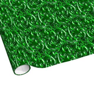 Château Garden Green Baroque Elegance Gift Wrapping Paper