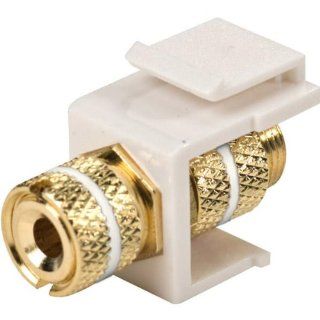 Sterene 310 465WH 10 Single F to RCA Gold Plated Keystone Insert Electronics