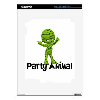 Little Green Mummy Party Animal Funny Halloween iPad 2 Decal