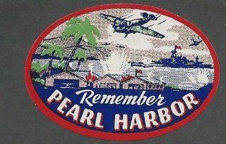 Remember Pearl Harbor, World War II, Poster Stamp   Label  Prints  