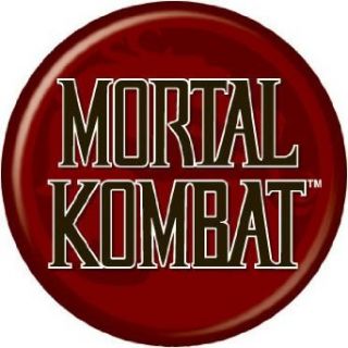 Mortal Kombat   Logo Fire   Pinback Button 1.25" Bae 75 Clothing