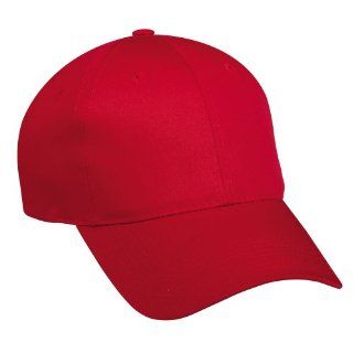 6 Panel Red Velcro Adjustable Adult Cap Sports & Outdoors