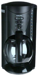 Krups 467 42 10 Cup Crystal Arome Time Coffee Maker, Black Drip Coffeemakers Kitchen & Dining