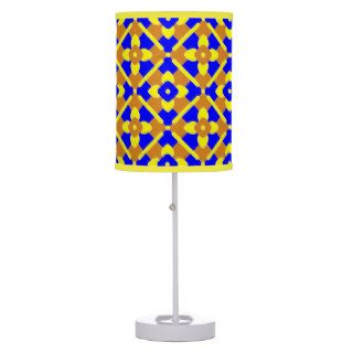 Blue, Yellow, Orange & WhiteMexican Inspired Lamp