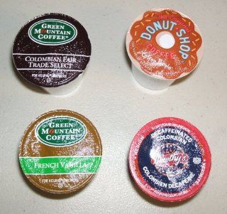 Caribou, Green Mountain Colombian, Newman's Own, Donut Shop Coffee K cups Variety Pack for Keurig Brewers (Pack of 80)  Coffee Brewing Machine Cups  Grocery & Gourmet Food