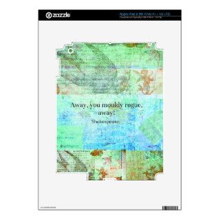 Away, you mouldy rogue, away Shakespeare Insult iPad 3 Skin