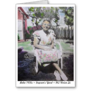 Baba 50's ~ 842 Union St~Porterville Greeting Card
