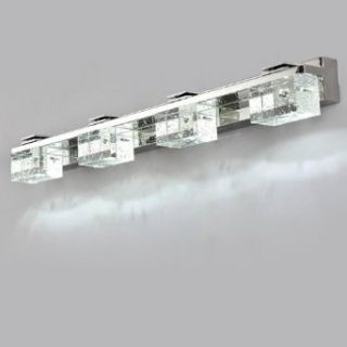 4w Chrome Crystal Bathroom Wall Lamp Contemporary Modern Mirror Front Wall Lights Cool White   Vanity Lighting Fixtures  