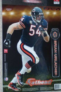 Brian Urlacher Fathead Chicago Bears Official NFL Wall Graphic 16" x 8" Sports & Outdoors