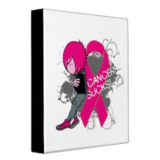 Animated Boy Cancer Sucks   Breast Cancer Binder