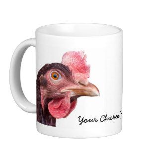 Red Feathered Chicken Egg Layer Hen Coffee Mugs