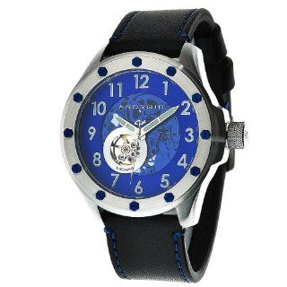 Android Men's AD469BBU Espionage Skeleton Stainless Steel Open Heart Watch Watches