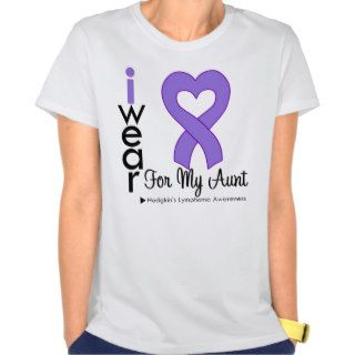 Hodgkins Lymphoma Violet Heart Support Aunt T shirts
