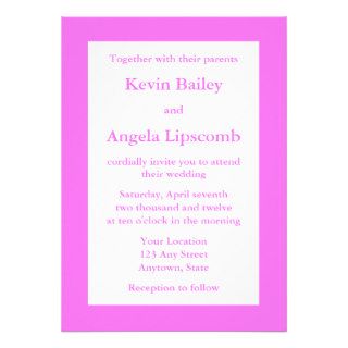 Classic Pink Wedding Invitations or Announcements