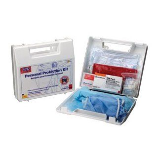 18 piece Personal protection kit w/ 6 piece CPR pack  plastic case  1 ea.