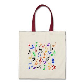 Musical Notes Tote Bag   Multi
