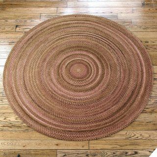 Greenbrier Reversible Braided Wool Round Rugs, Pumpkin Spice   Area Rugs