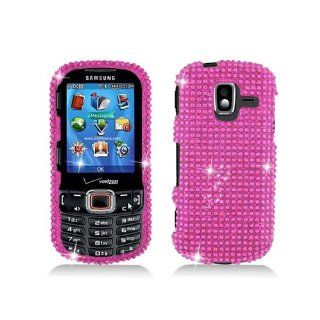 Hot Pink Bling Gem Jeweled Crystal Cover Case for Samsung Intensity III 3 SCH U485 Cell Phones & Accessories