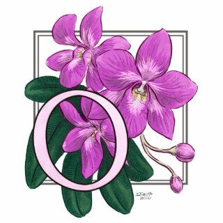 O for Orchids Flower Monogram Photo Cutout