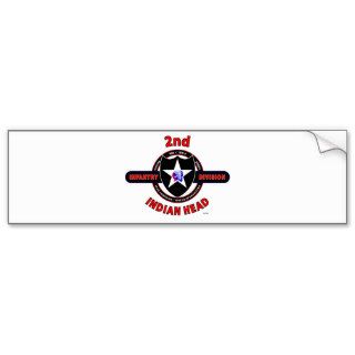 2ND INFANTRY DIVISION "INDIAN HEAD" BUMPER STICKER