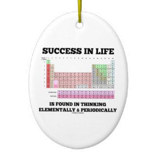 Success In Life Is Found In Thinking Elementally Ornament